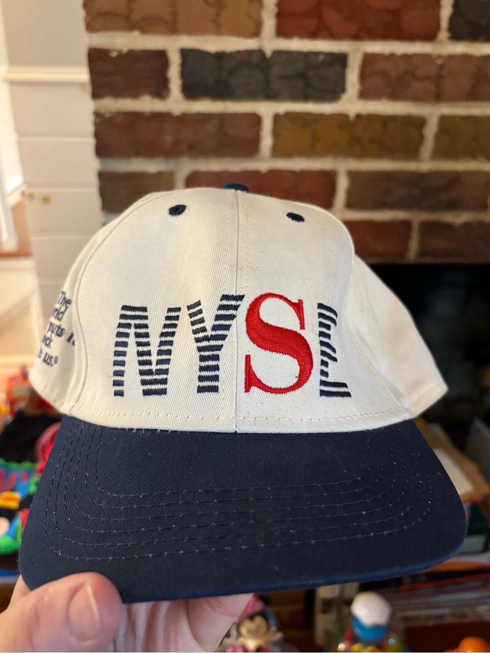 Vintage New York Stock Exchange Hat Cap Snap Back White Blue NYSE Wall Street
